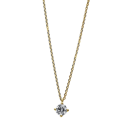 Collier 18 kt GG, GIA6392015648, 1 Brill. 0,30 ct, TW-si