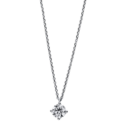 Collier 18 kt WG, GIA6291109493, 1 Brill. 0,50 ct, TW-si