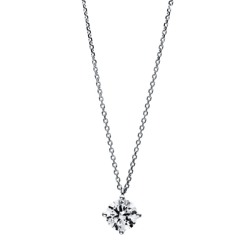 Collier 18 kt WG, GIA5191315979, 1 Brill. 0,75 ct, TW-si