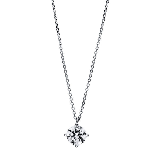 Collier 18 kt WG, GIA5191315979, 1 Brill. 0,75 ct, TW-si