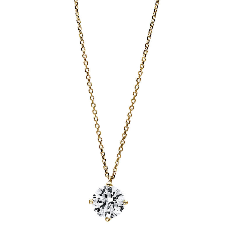 Collier 18 kt GG, GIA7386298874, 1 Brill. 1,01 ct, TW-si