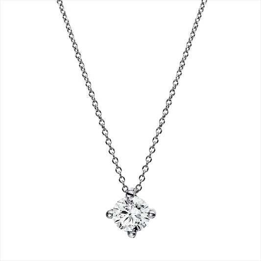 Collier 18 kt WG, GIA7453639394, 1 Brill. 0,77 ct, TW-si