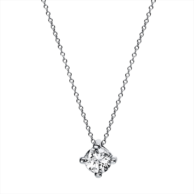 Collier 18 kt WG, 1 Brill. 0,25 ct, TW-si