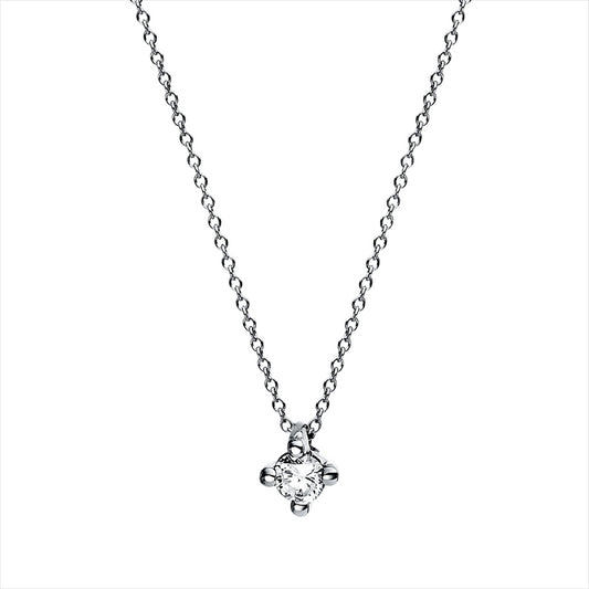 Collier 14 kt WG, 1 Brill. 0,07 ct, TW-si