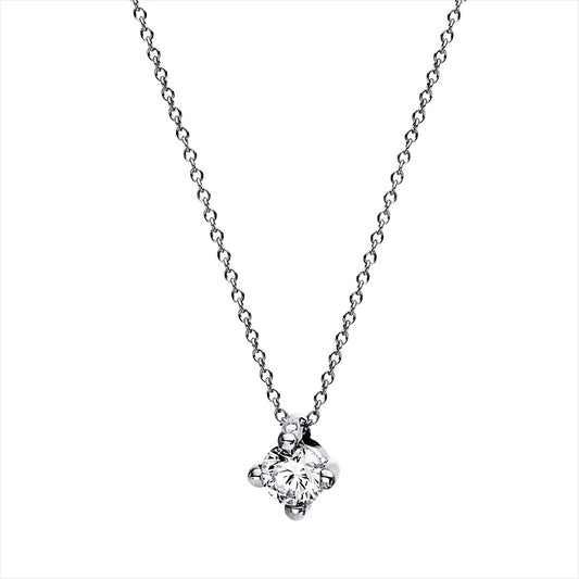 Collier 18 kt WG, 1 Brill. 0,15 ct, TW-si