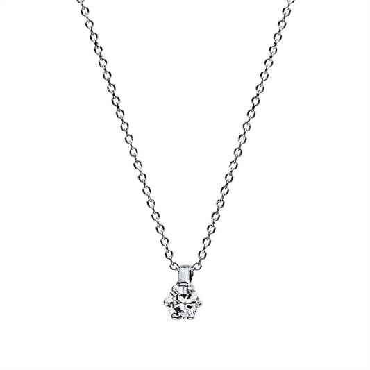 Collier 18 kt WG, 1 Brill. 0,05 ct, TW-si