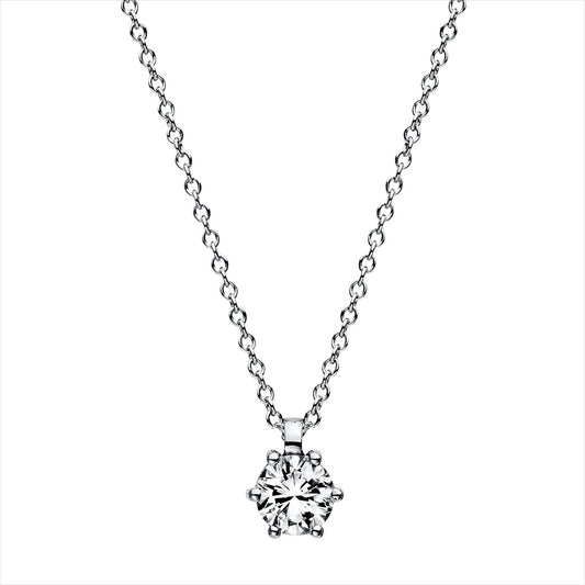 Collier 18 kt WG, GIA2507250516, 1 Brill. 0,30 ct, TW-si