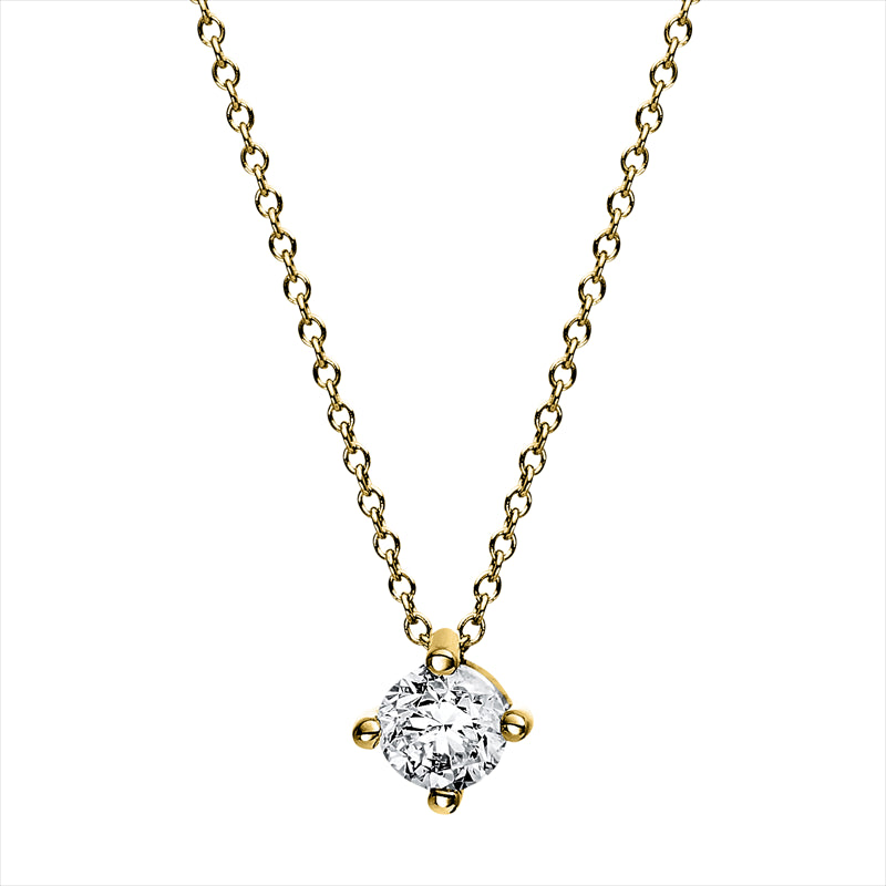 Collier 18 kt GG, GIA2424304972, 1 Brill. 0,40 ct, TW-si