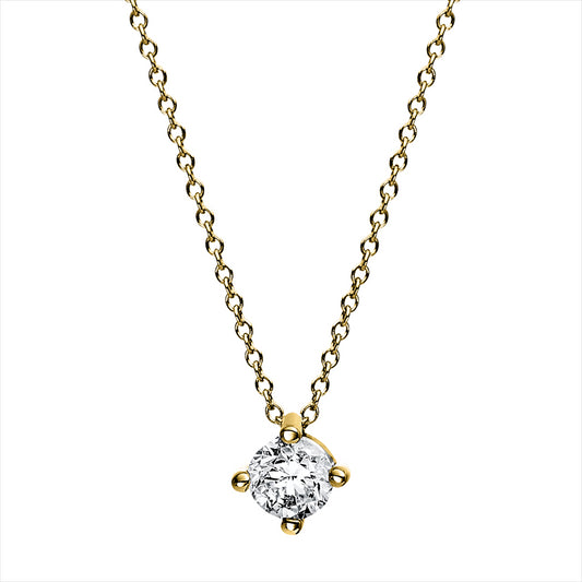 Collier 18 kt GG, GIA2424304972, 1 Brill. 0,40 ct, TW-si