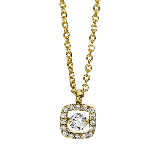 Collier 14 kt GG, 17 Brill. 0,10 ct, TW-si