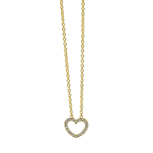 Collier 18 kt GG, 18 Brill. 0,04 ct, TW-si