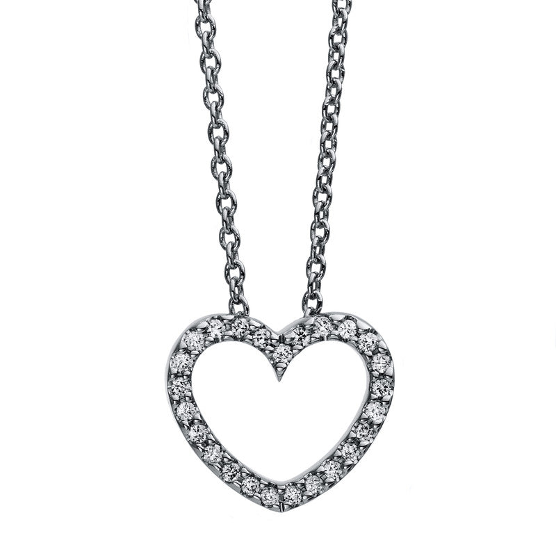 Collier 14 kt WG, 25 Brill. 0,06 ct, TW-si
