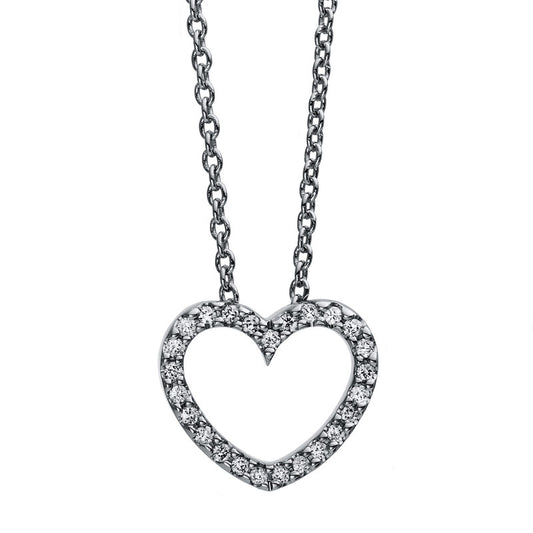 Collier 14 kt WG, 25 Brill. 0,06 ct, TW-si