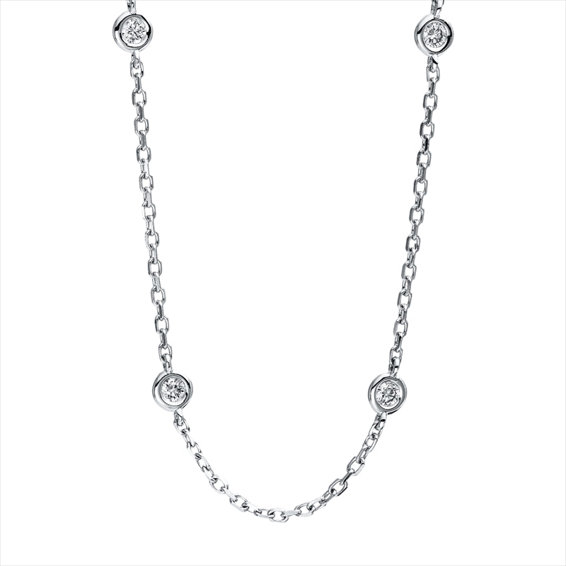 Collier 18 kt WG, 12 Brill. 0,61 ct, TW-vsi/si