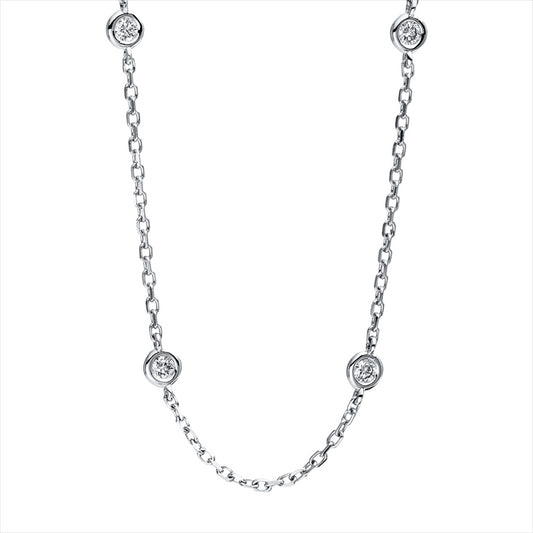 Collier 18 kt WG, 12 Brill. 0,61 ct, TW-vsi/si