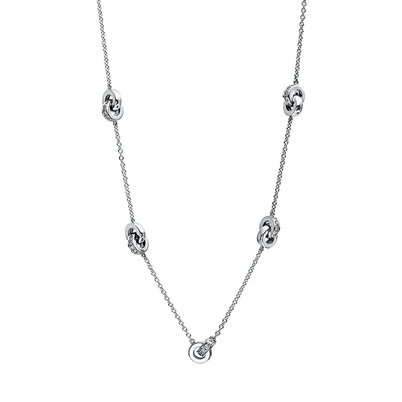 Collier 18 kt WG, 55 Brill. 0,22 ct, TW-si