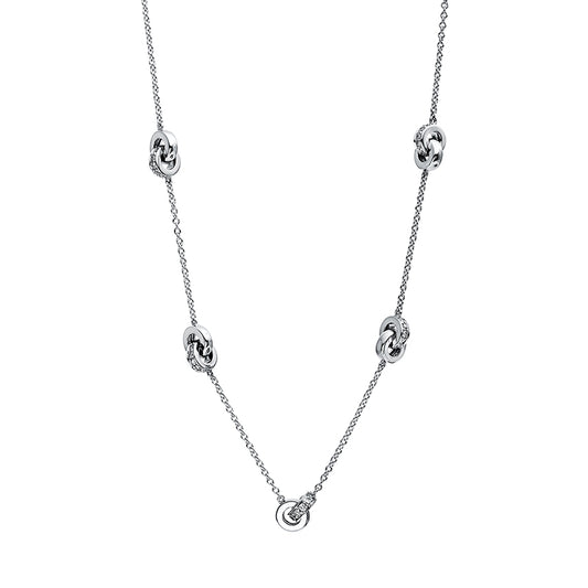 Collier 18 kt WG, 55 Brill. 0,22 ct, TW-si