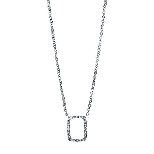 Collier 18 kt WG, 14 Dia. 0,07 ct, W-si