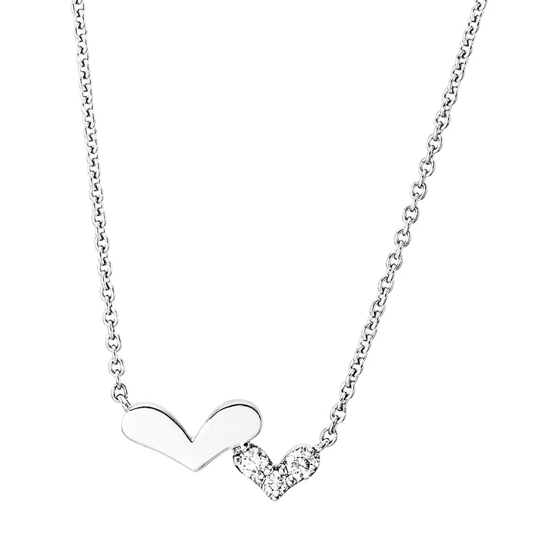 Collier 18 kt WG, 3 Brill. 0,08 ct, TW-si