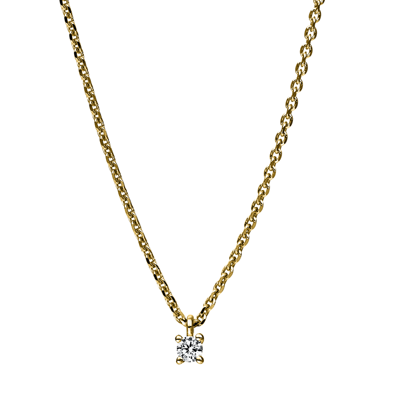 Collier 18 kt GG, 1 Brill. 0,05 ct, TW-si