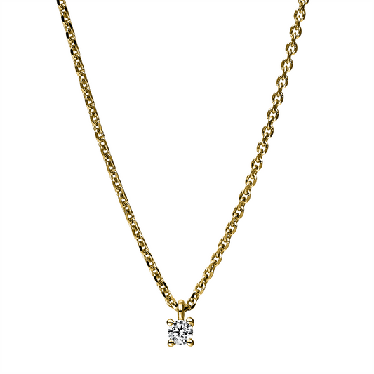 Collier 18 kt GG, 1 Brill. 0,05 ct, TW-si