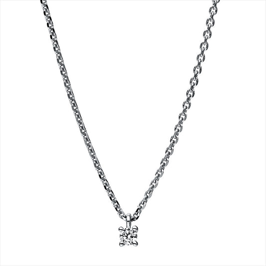 Collier 14 kt WG, 1 Brill. 0,05 ct, TW-si