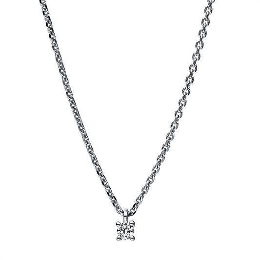 Collier 18 kt WG, 1 Brill. 0,05 ct, TW-si