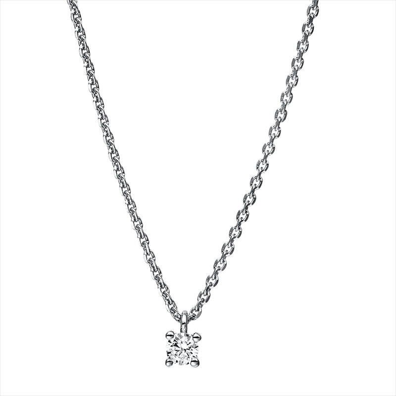 Collier 14 kt WG, 1 Brill. 0,10 ct, TW-si