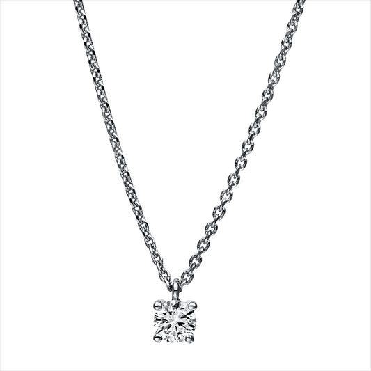 Collier 14 kt WG, 1 Brill. 0,20 ct, TW-si