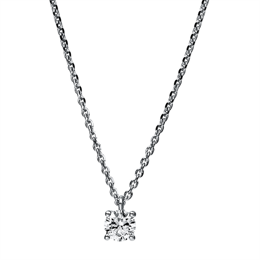 Collier 18 kt WG, 1 Brill. 0,25 ct, TW-si