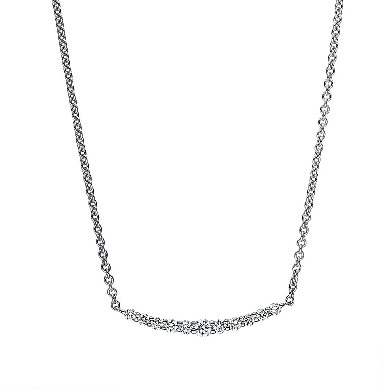 Collier 18 kt WG, 11 Brill. 0,21 ct, TW-si