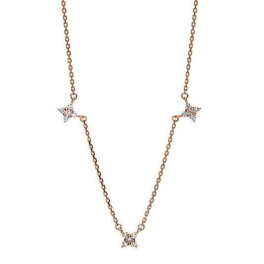 Collier 18 kt RG, 25 Brill. 0,32 ct, TW-vsi/si