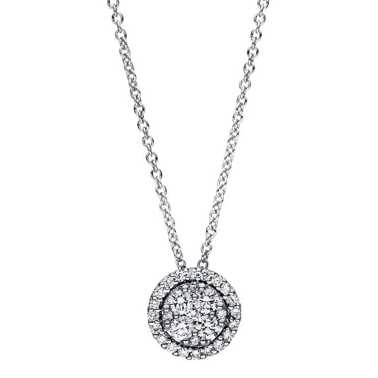 Collier 18 kt WG, 4 Brill. 0,17 ct, TW-si, 25 Brill. 0,12 ct, TW-si