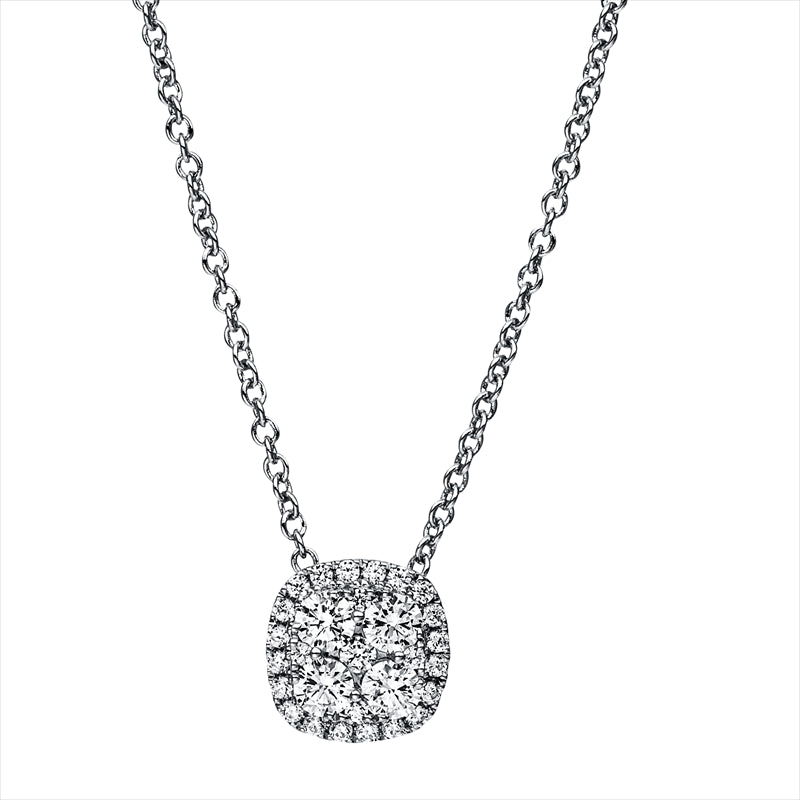 Collier 14 kt WG, 5 Brill. 0,30 ct, TW-si, 24 Brill. 0,11 ct, TW-si