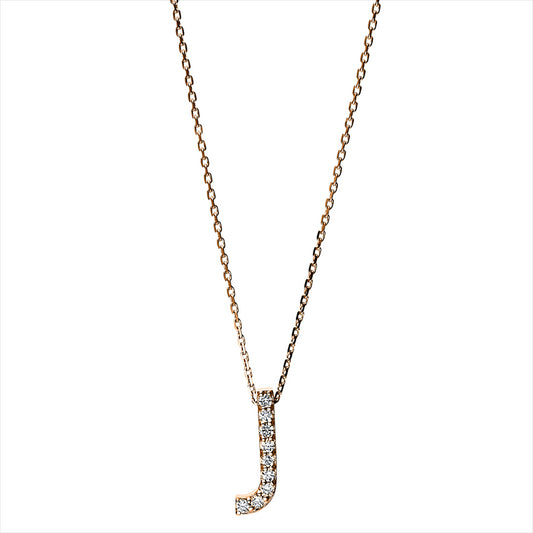 Collier 14 kt RG, 9 Brill. 0,06 ct, TW-si