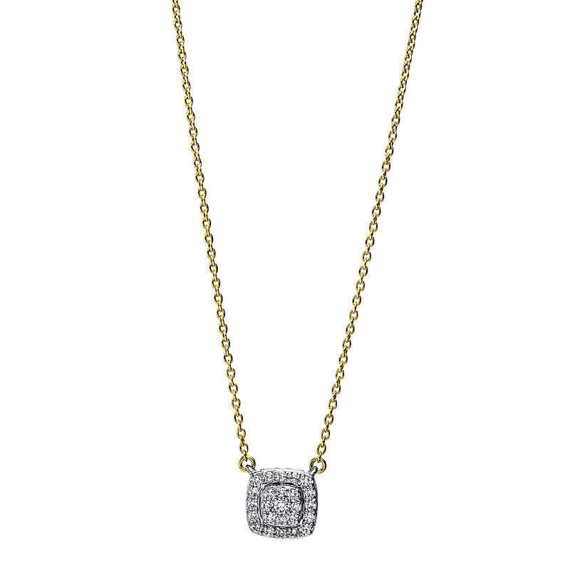 Collier 18 kt GG+WG, 25 Brill. 0,15 ct, TW-si