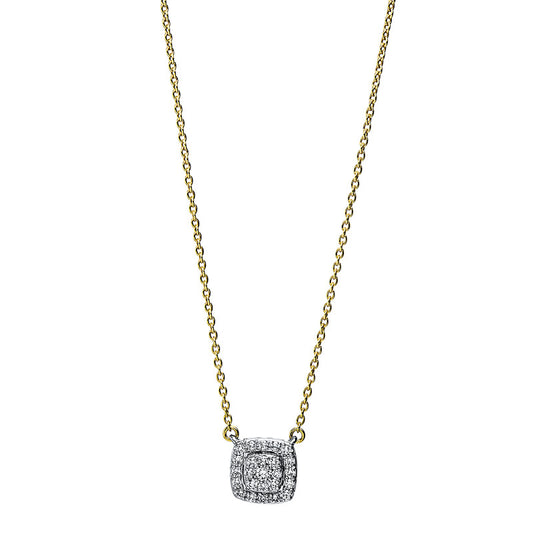 Collier 18 kt GG+WG, 25 Brill. 0,15 ct, TW-si