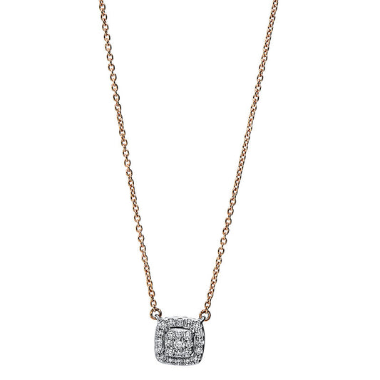 Collier 18 kt RG+WG, 25 Brill. 0,15 ct, TW-si