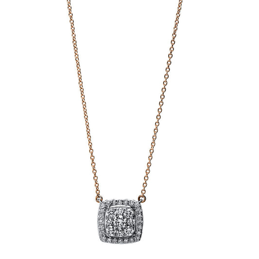 Collier 18 kt RG+WG, 33 Brill. 0,50 ct, TW-si