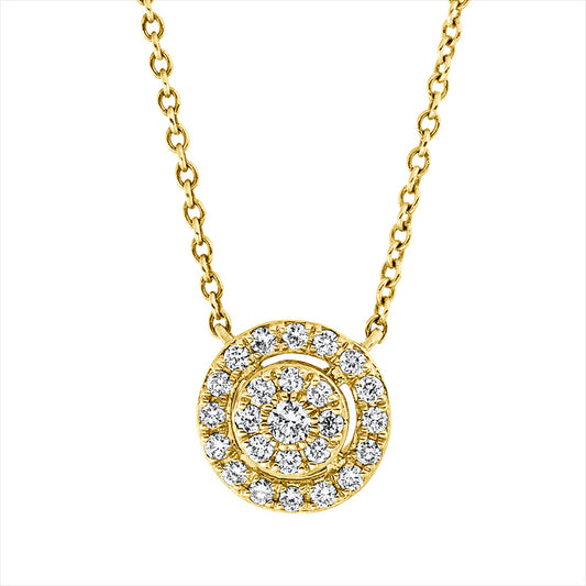 Collier 14 kt GG, 25 Brill. 0,15 ct, TW-si