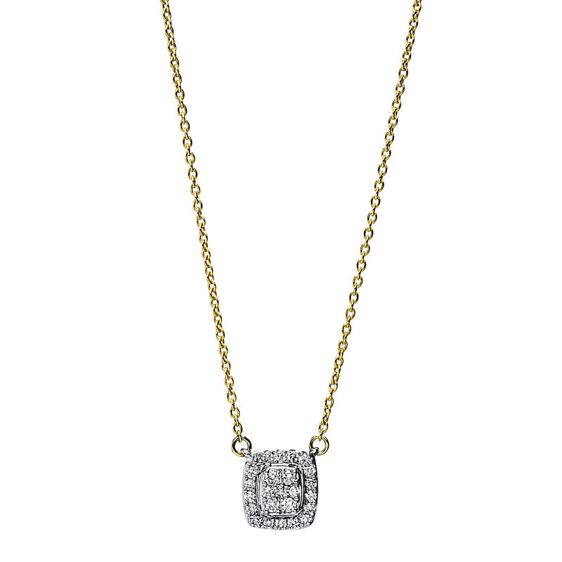 Collier 18 kt GG+WG, 25 Brill. 0,16 ct, TW-si