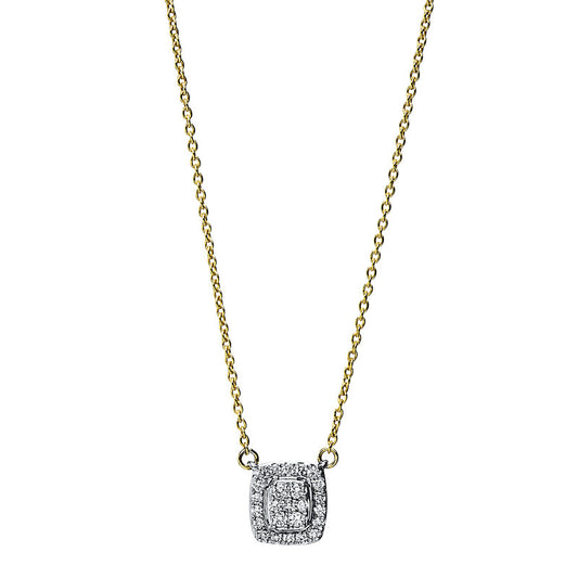 Collier 18 kt GG+WG, 25 Brill. 0,16 ct, TW-si