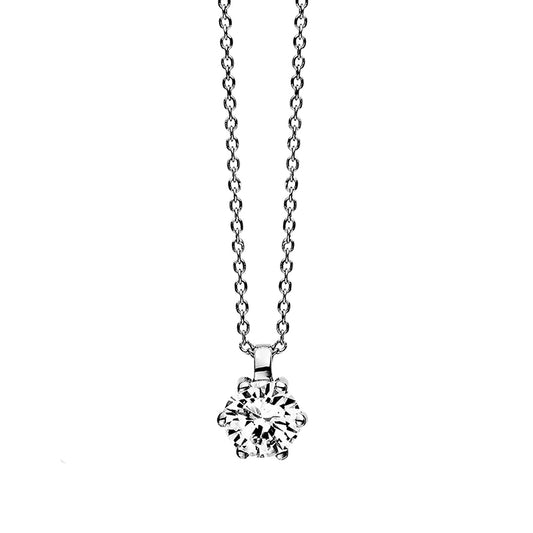 Collier 18 kt WG, GIA2477838358, 1 Brill. 0,70 ct, TW-vsi
