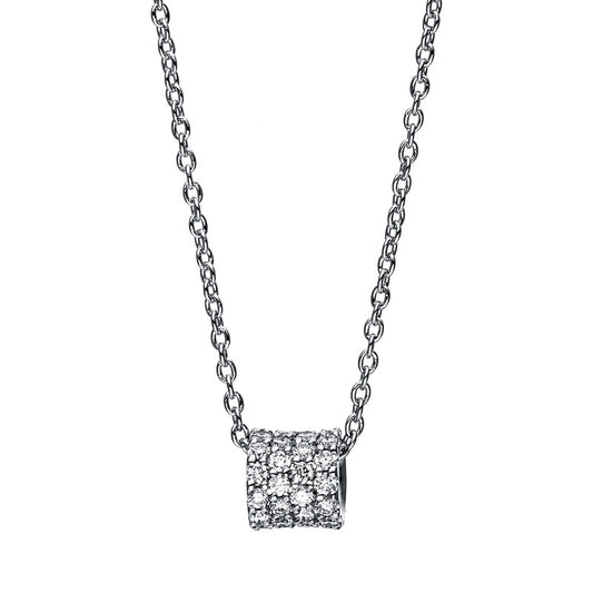 Collier 18 kt WG, 48 Brill. 0,22 ct, TW-si