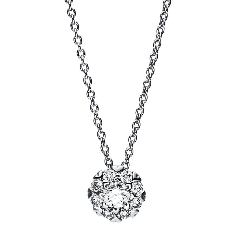 Collier 18 kt WG, 9 Brill. 0,20 ct, TW-si