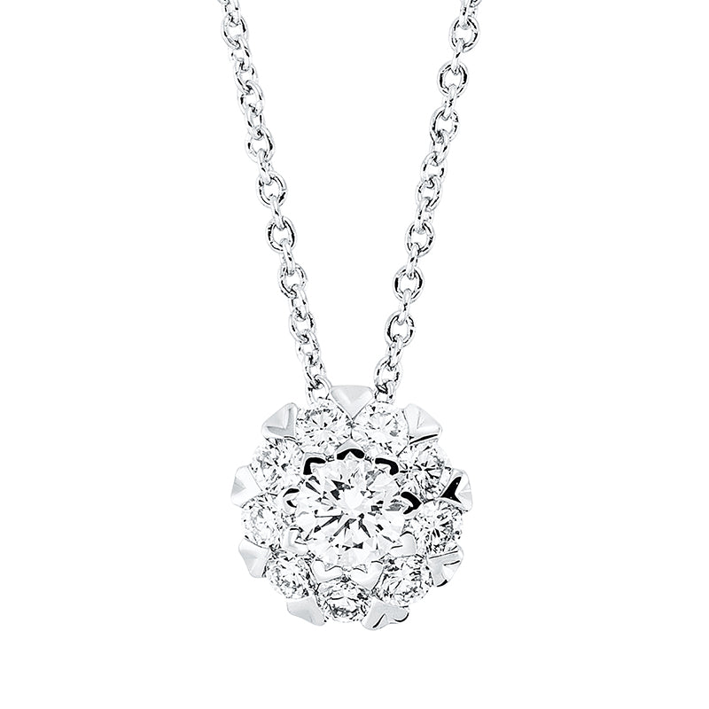 Collier 18 kt WG, 10 Brill. 0,35 ct, TW-si