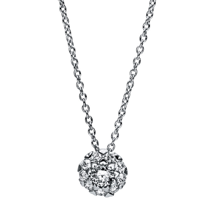 Collier 18 kt WG, 10 Brill. 0,17 ct, TW-si