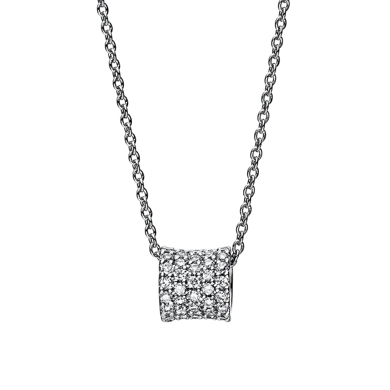 Collier 18 kt WG, 43 Brill. 0,16 ct, TW-si