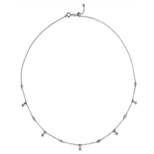 Collier 18 kt WG, 11 Brill. 0,18 ct, W-si