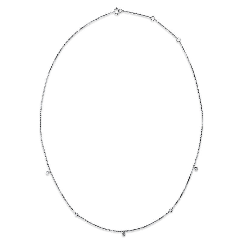 Collier 18 kt WG, 5 Brill. 0,10 ct, TW-si